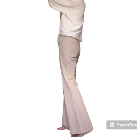 L.L. Bean Wide Leg Flare Cotton  Casual Dress Pants Size 7/8-28 - Picture 1 of 14
